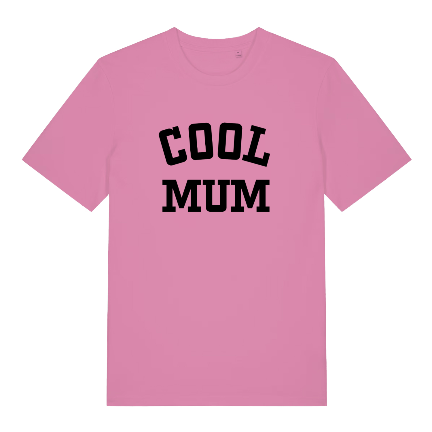 pink women's slogan t-shirt with the text 'cool mum'