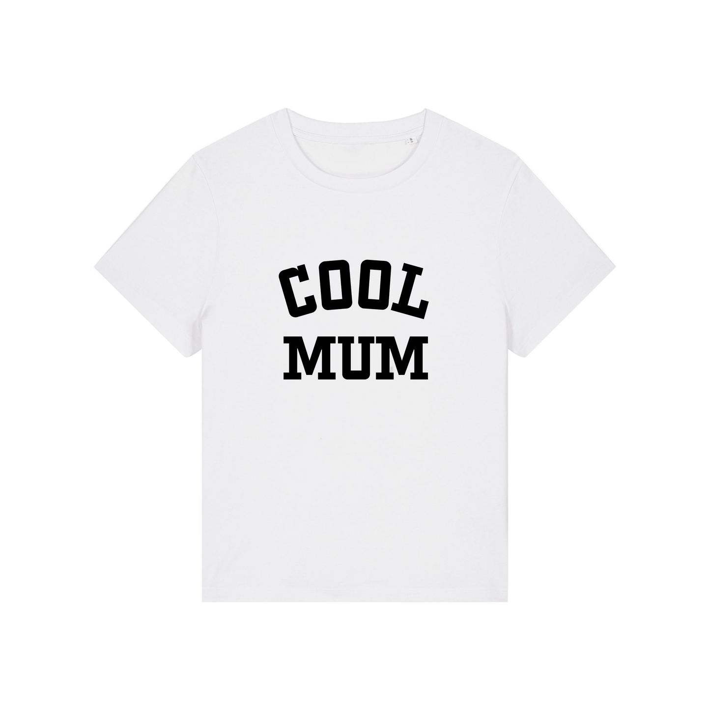 white mum t-shirt with the slogan 'cool mum'
