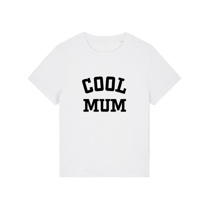 white mum t-shirt with the slogan 'cool mum'