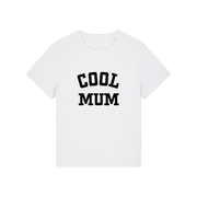 white mum t-shirt with the slogan 'cool mum'