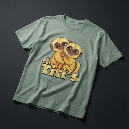 Light green Cute Titi's t-shirt, funny humorous ladies animal tee
