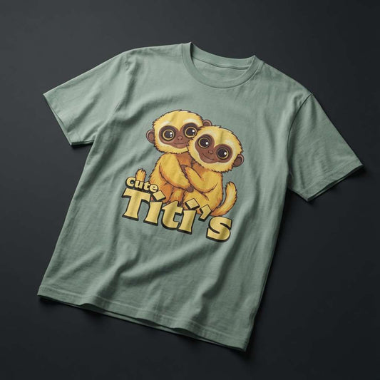 Light green Cute Titi's t-shirt, funny humorous ladies animal tee