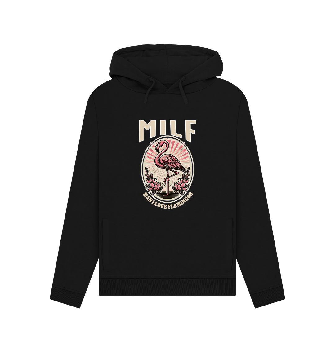 Black Milf Flamingo Women's Hoodie