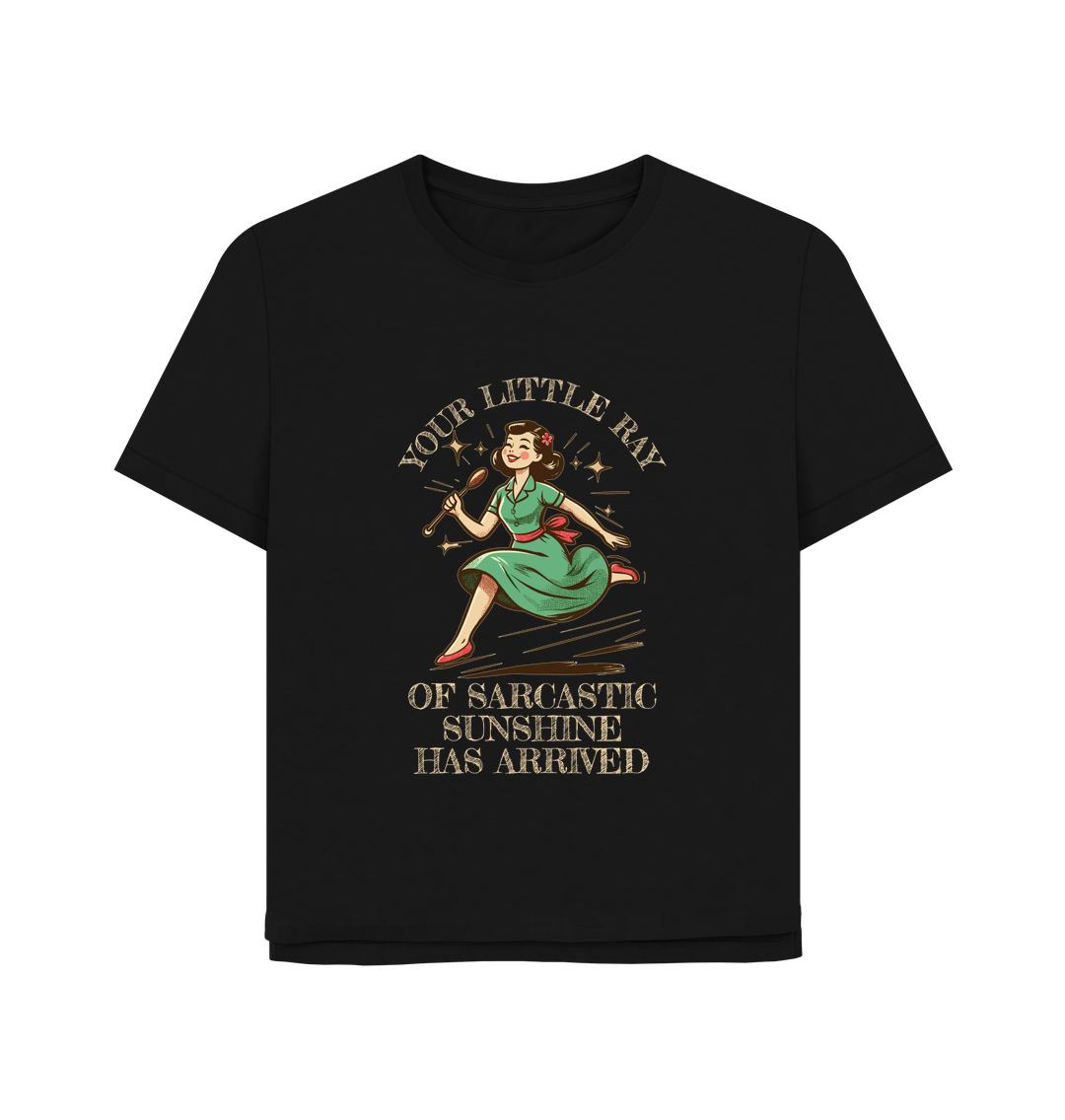 Black Little Ray Women's Relaxed Fit T-shirt