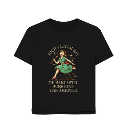 Black Little Ray Women's Relaxed Fit T-shirt