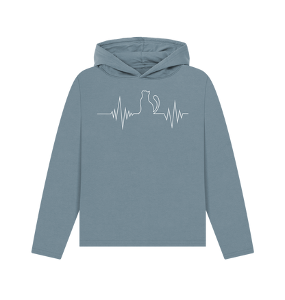 Stone Blue Printed Hoody