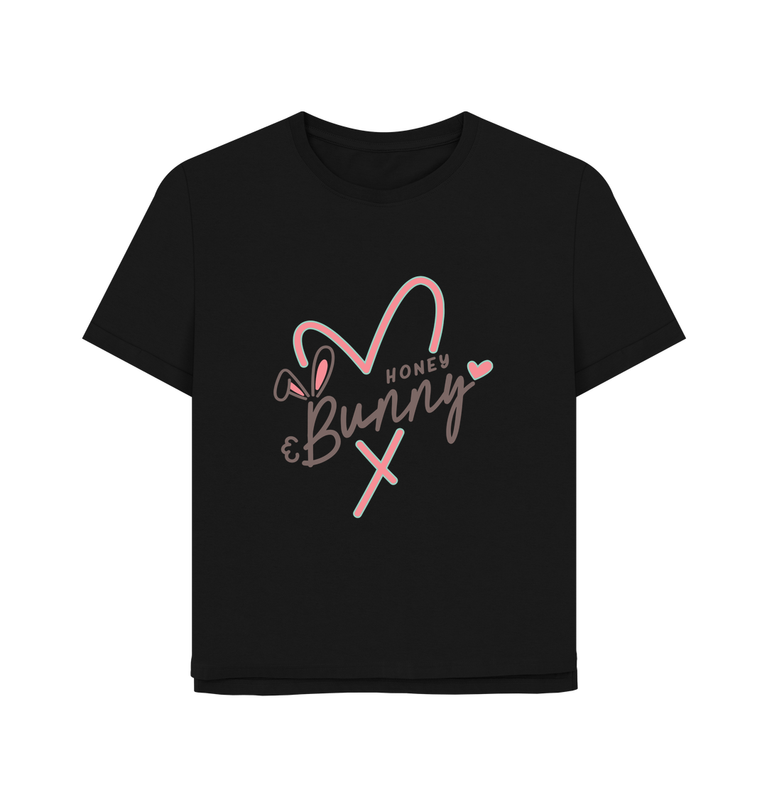 Black Honey Bunny Women's Relaxed Fit T-shirt