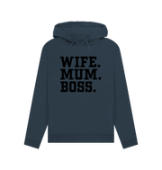 Navy Blue Wife Mum Boss Women's Hoodie