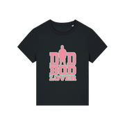 black slogan t-shirt with 'dad bod lover'