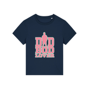 navy slogan t-shirt with 'dad bod lover'