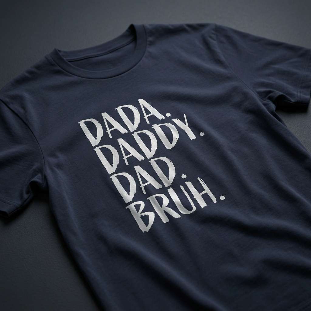Navy Dada Daddy Dad Bruh t-shirt, humorous slang dad slogan tee