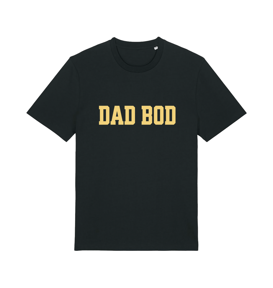 black dad t-shirt with the slogan dadbod