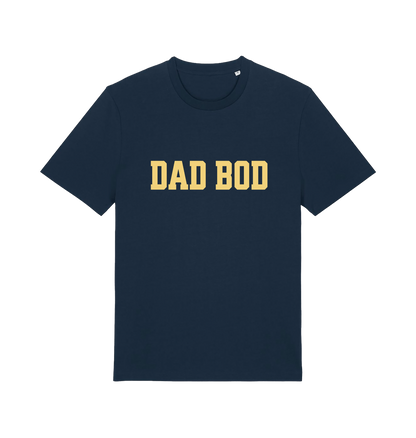 navy dad t-shirt with the slogan dadbod