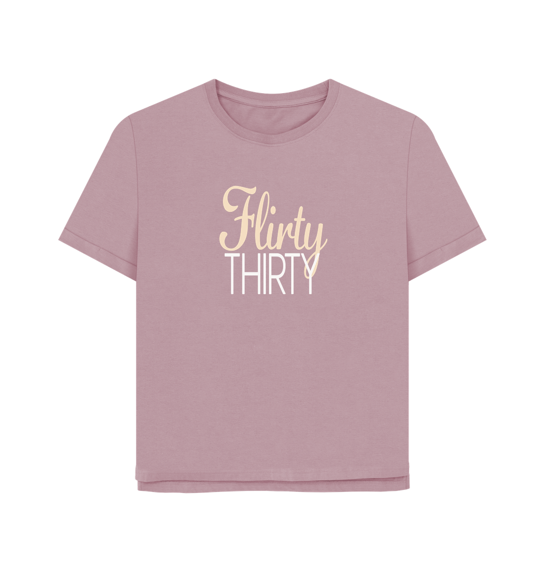 Mauve Flirty Thirty Women's Relaxed Fit T-shirt