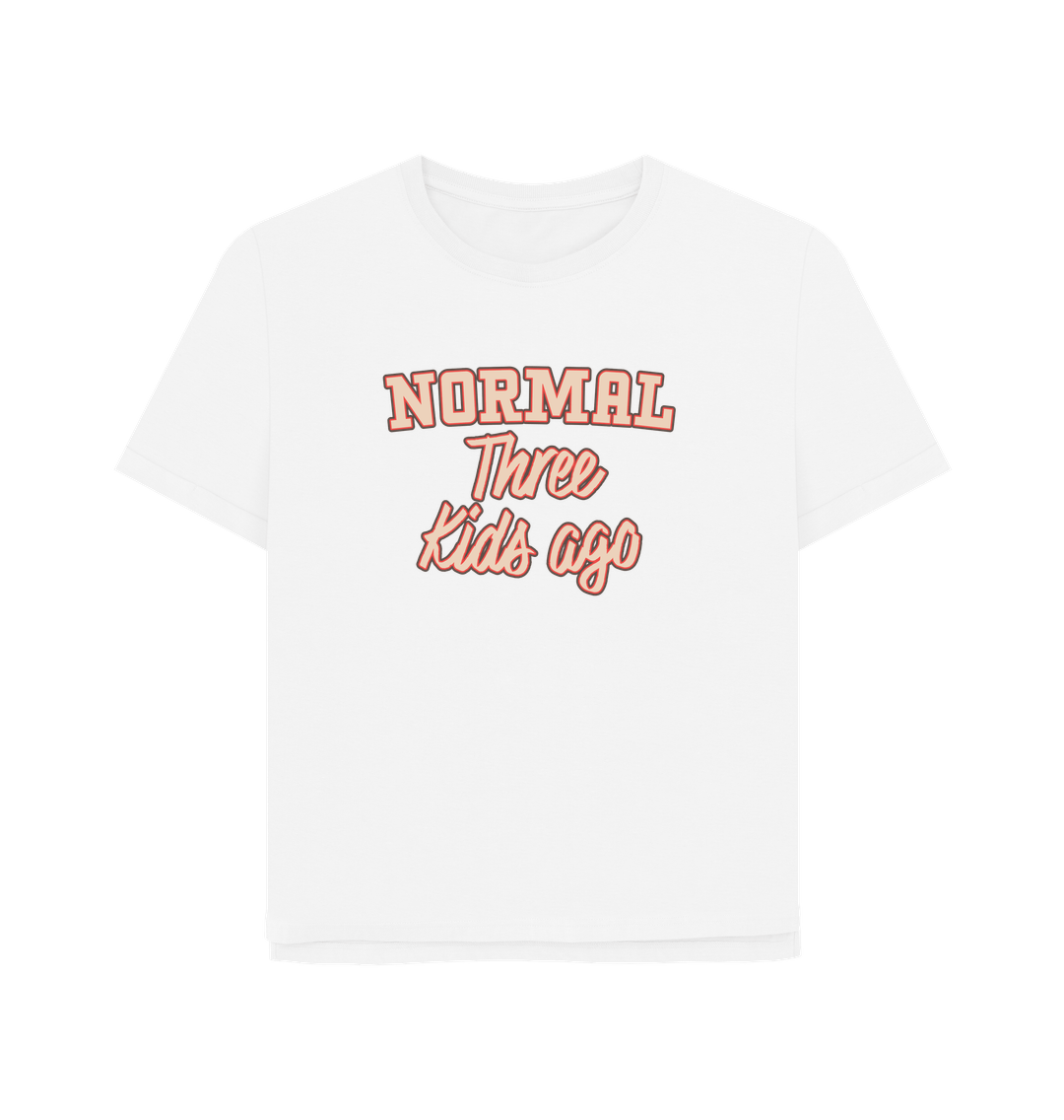 White Normal Three Women's Relaxed Fit T-shirt