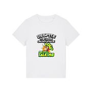 white funny slogan t-shirt with 'despite the look on my face you are still talking'