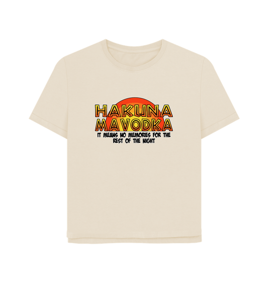 Oat Hakuna Mavodka Women's Relaxed Fit T-shirt