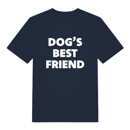 French Navy Dog's Best Friend T-shirt flat lay showing classic dog lover slogan