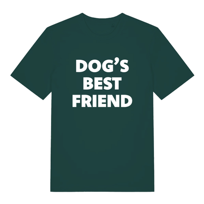Glazed Green Dog's Best Friend T-shirt flat lay with bold white lettering design