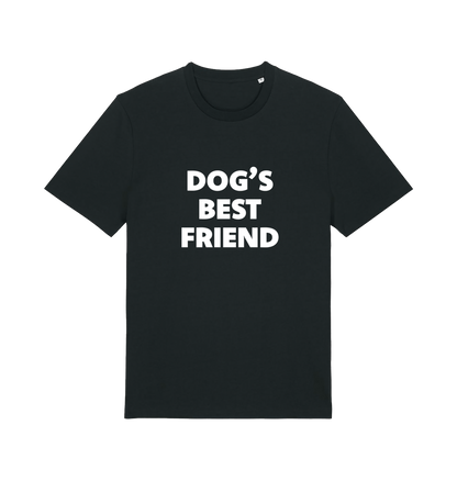 black animal t-shirt with the slogan 'dogs best friend'