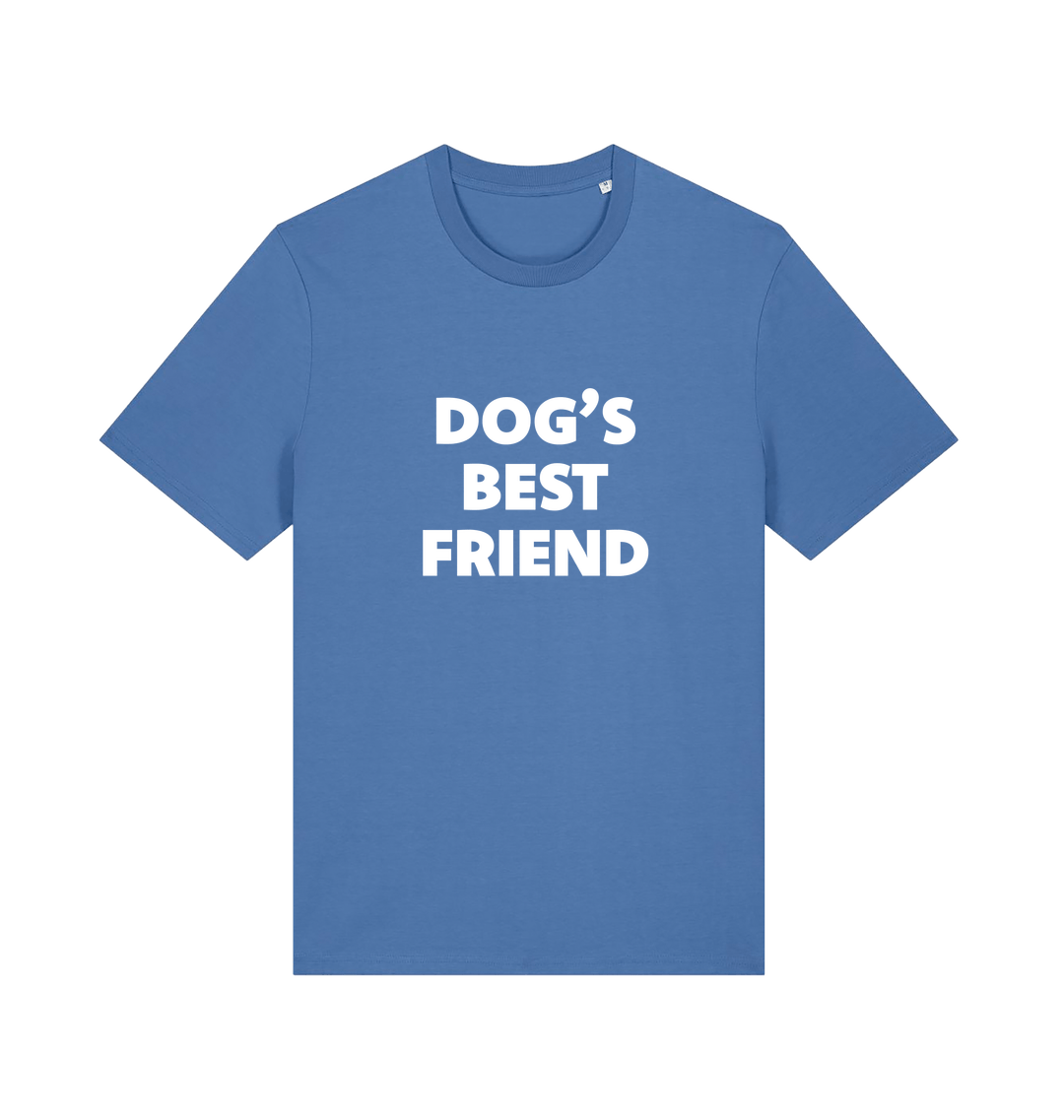 blue animal t-shirt with the slogan 'dogs best friend'