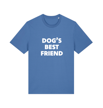 blue animal t-shirt with the slogan 'dogs best friend'