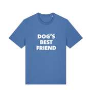 blue animal t-shirt with the slogan 'dogs best friend'