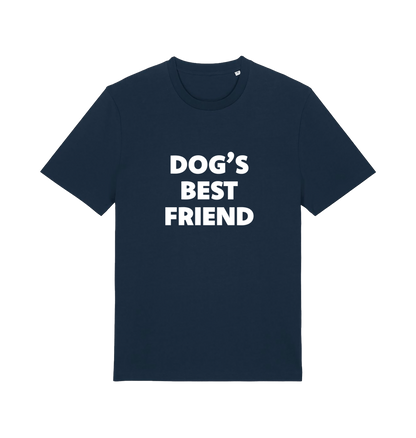 navy animal t-shirt with the slogan 'dogs best friend'