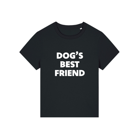 black animal tee with the slogan 'dog's best friend'