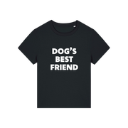 black animal tee with the slogan 'dog's best friend'