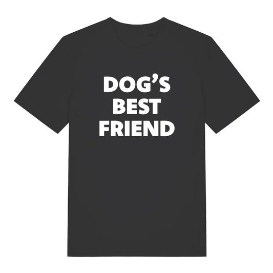black women's slogan t-shirt with the text 'dog's best friend'