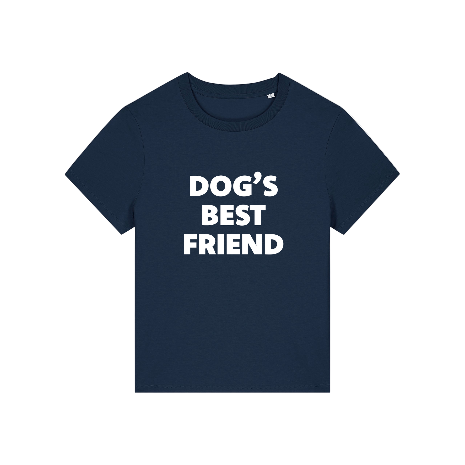 navy animal tee with the slogan 'dog's best friend'