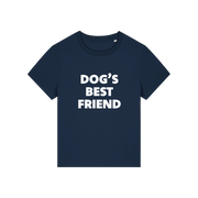 navy animal tee with the slogan 'dog's best friend'