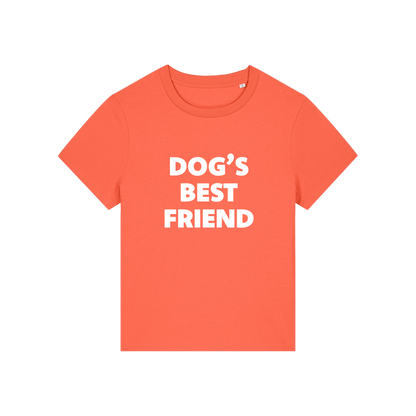 orange animal tee with the slogan 'dog's best friend'