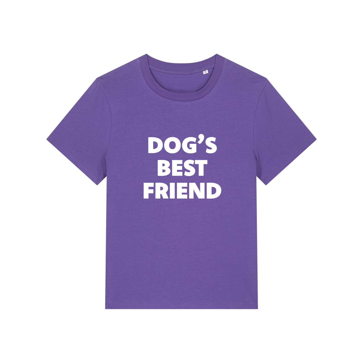 purple animal tee with the slogan 'dog's best friend'