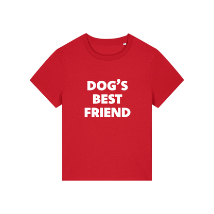 red animal tee with the slogan 'dog's best friend'