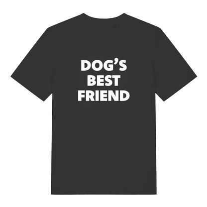 black slogan t-shirt with the text 'dog's best friend'