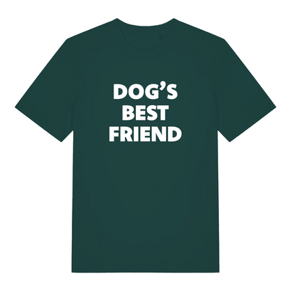 green slogan t-shirt with the text 'dog's best friend'