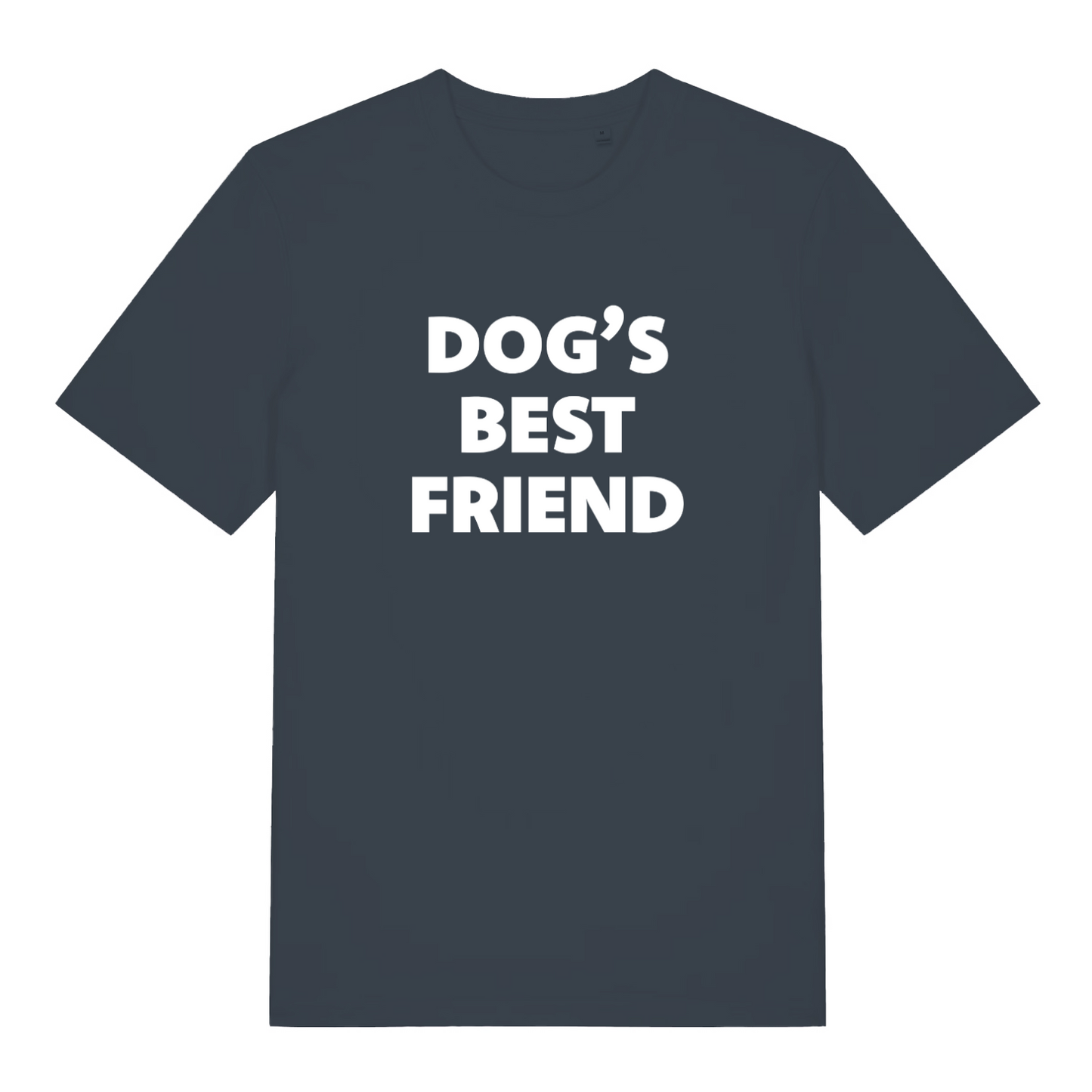 ink grey slogan t-shirt with the text 'dog's best friend'