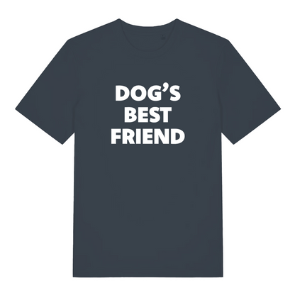 ink grey slogan t-shirt with the text 'dog's best friend'
