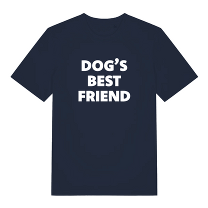 navy slogan t-shirt with the text 'dog's best friend'