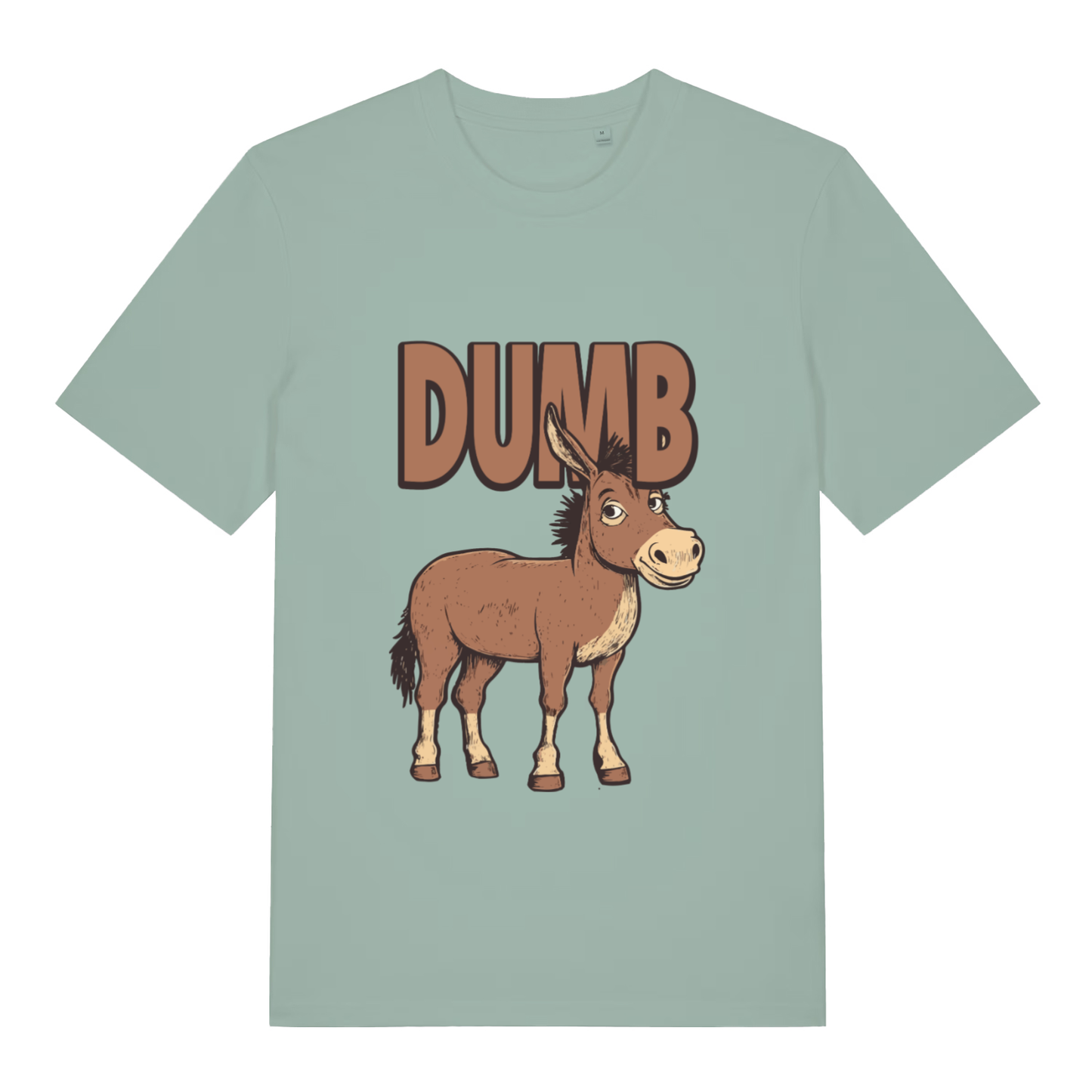 Aloe women's Dumb Ass T-shirt flat lay with cute donkey funny pun graphic