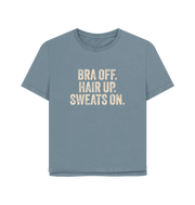 Stone Blue Bra Off Women's Relaxed Fit T-shirt