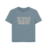 Stone Blue Printed T-shirt