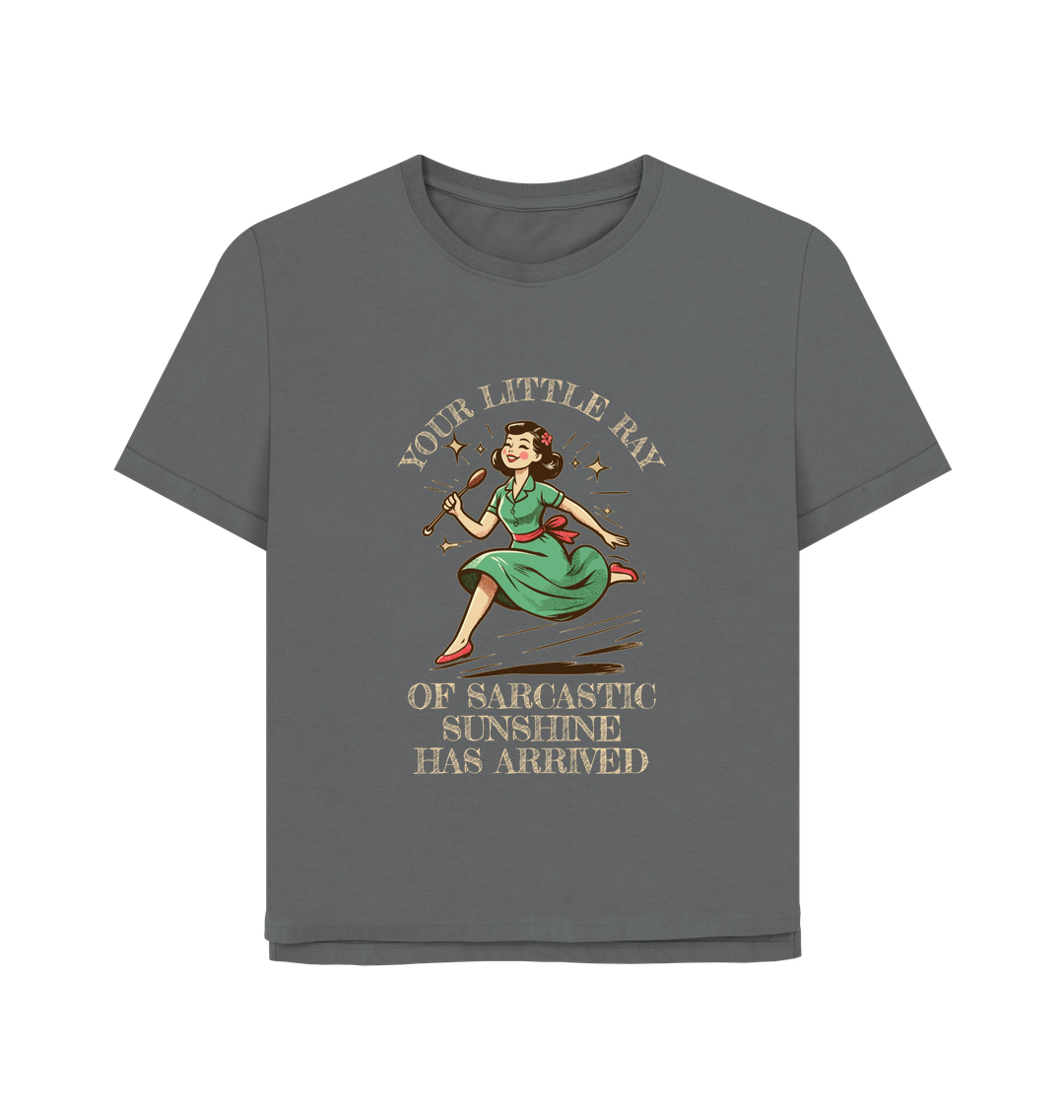 Slate Grey Little Ray Women's Relaxed Fit T-shirt