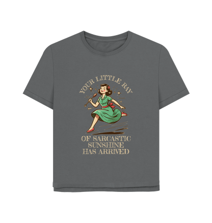 Slate Grey Little Ray Women's Relaxed Fit T-shirt