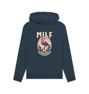 Navy Blue Milf Flamingo Women's Hoodie
