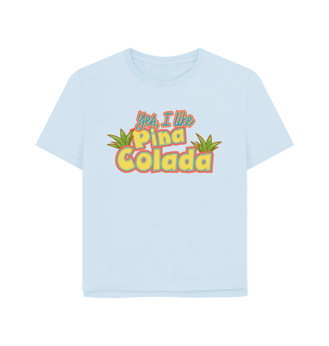 Sky Blue Pina Colada Women's Relaxed Fit T-shirt