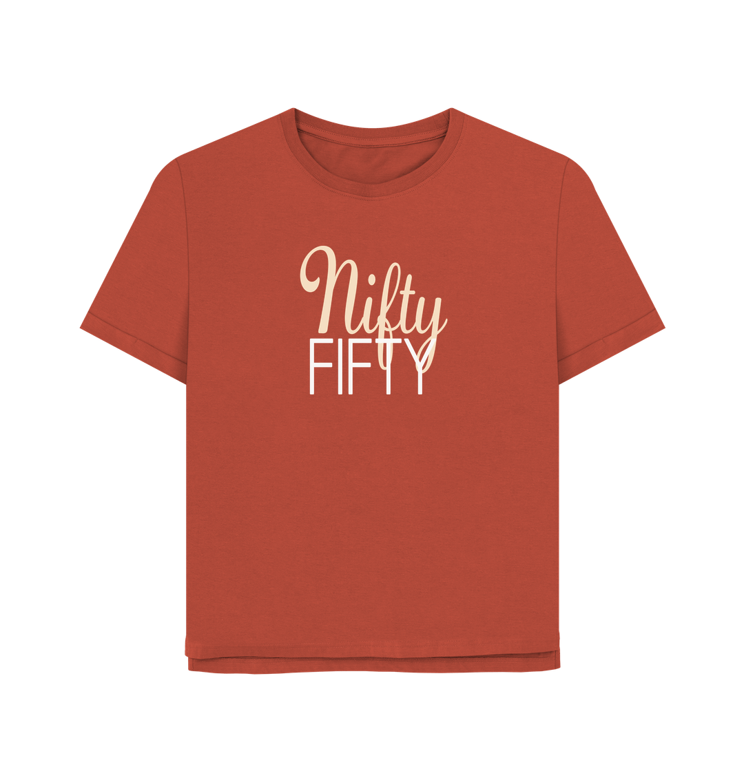 Rust Nifty Fifty Women's Relaxed Fit T-shirt