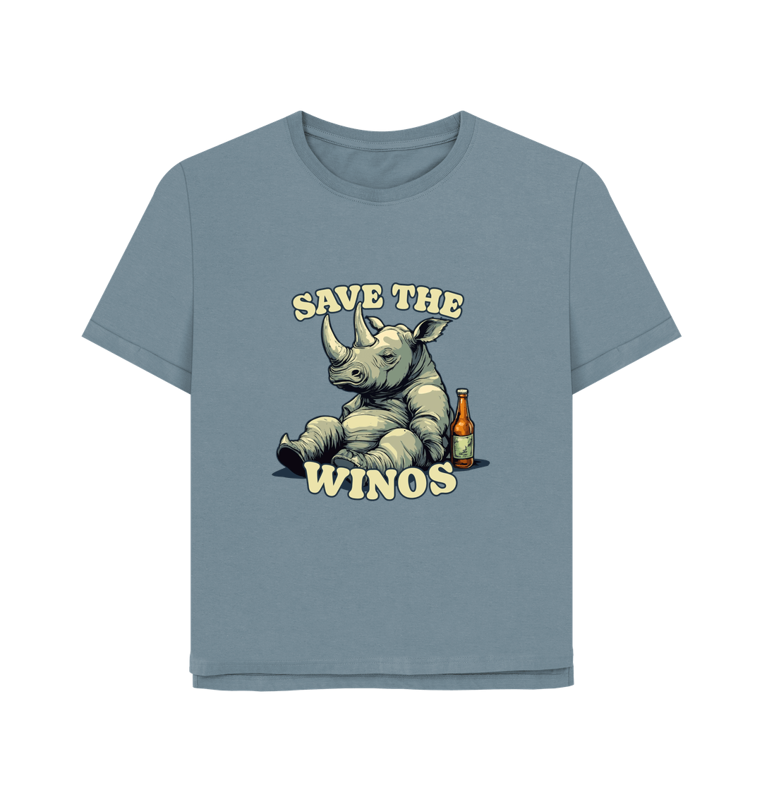 Stone Blue Printed T-shirt